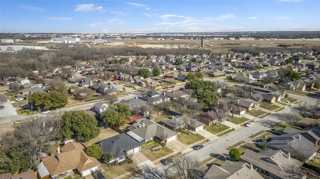 an aerial view of multiple house