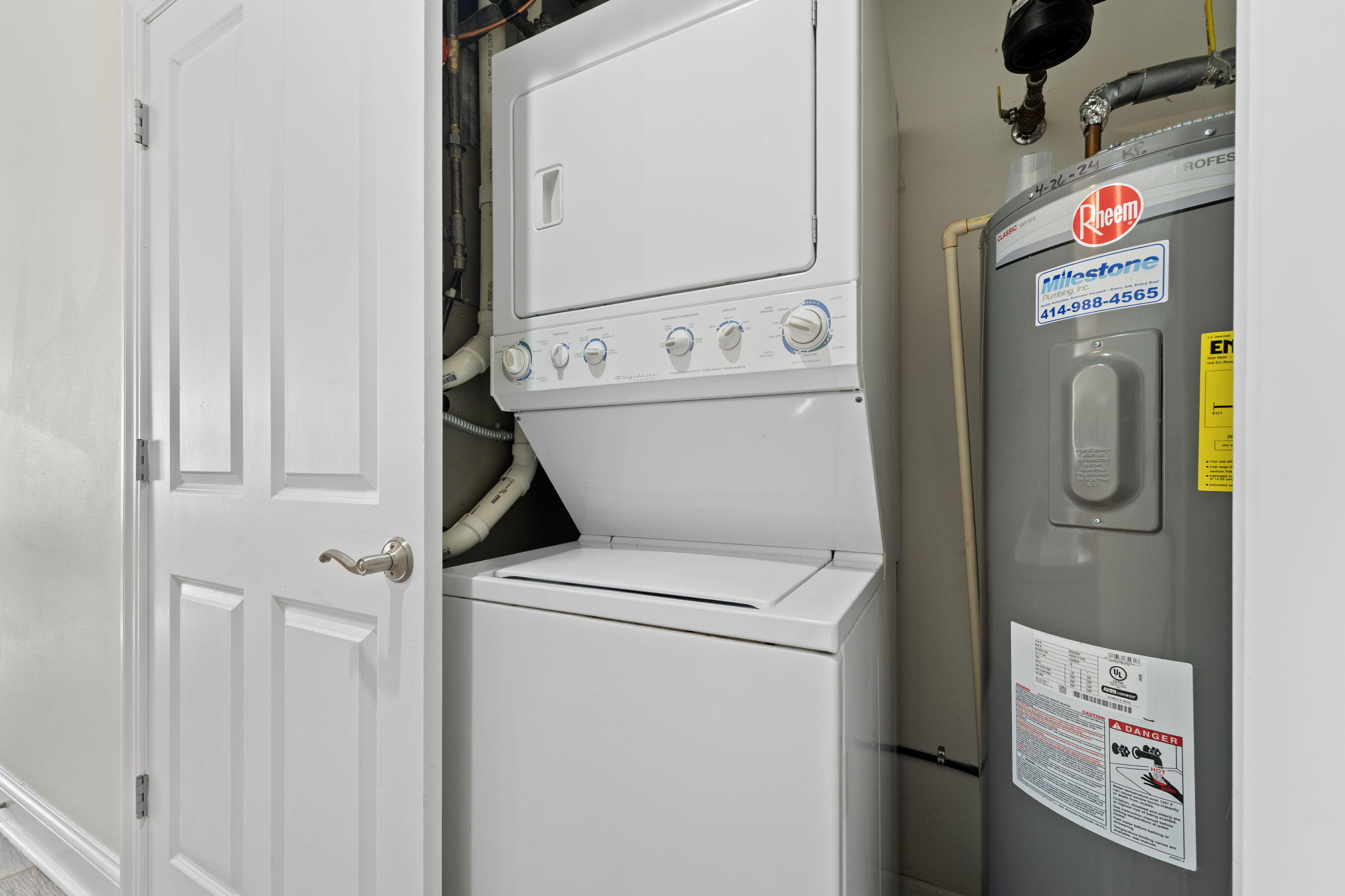 1915 North Water Street, Unit 408 Milwaukee, WI 53202 - Photo 17 of 22 With washer/dryer and brand new water heater
