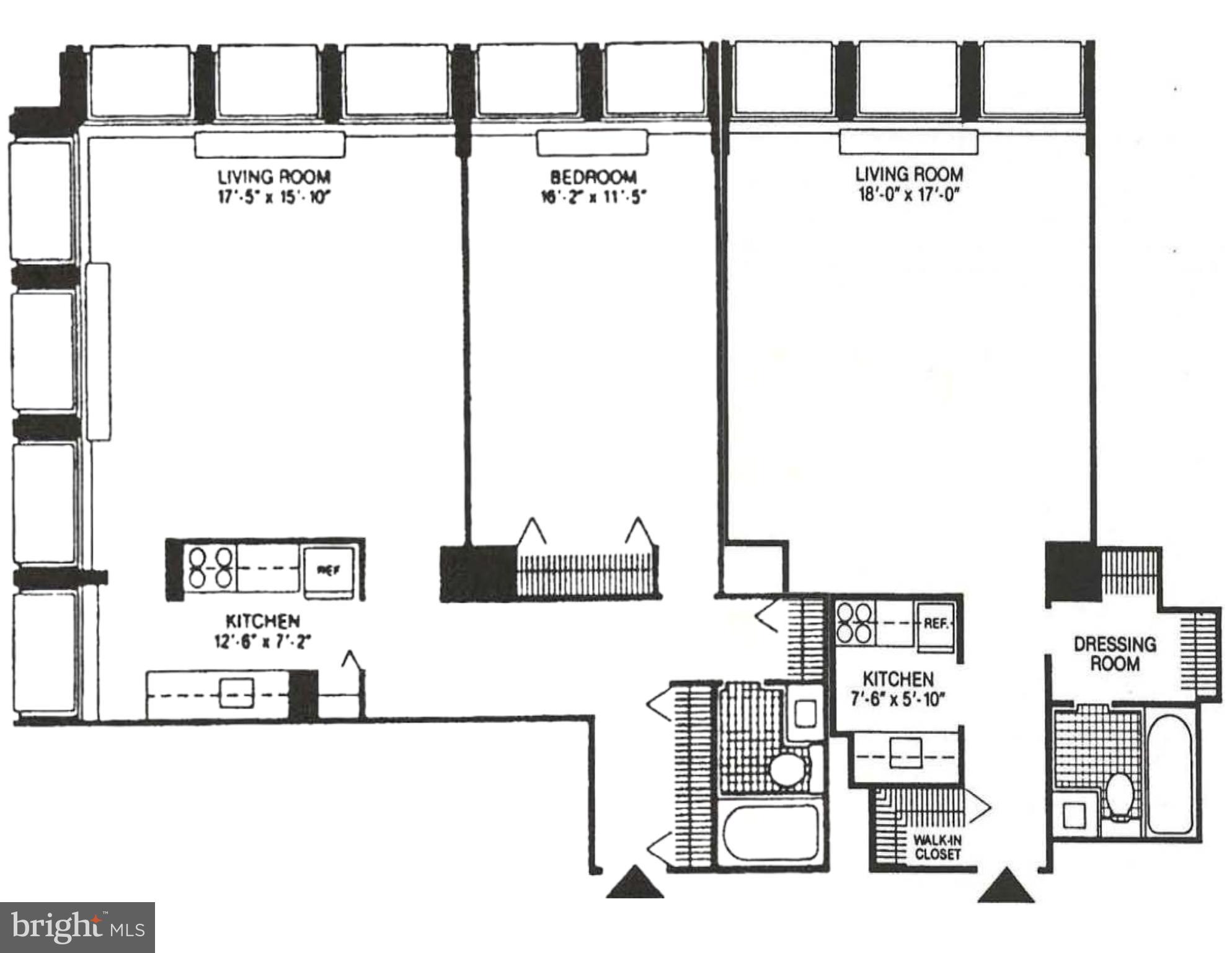 210 Locust Street, Unit 18DEW Philadelphia, PA 19106 - Photo 16 of 20 Floorplan shows the two adjacent units