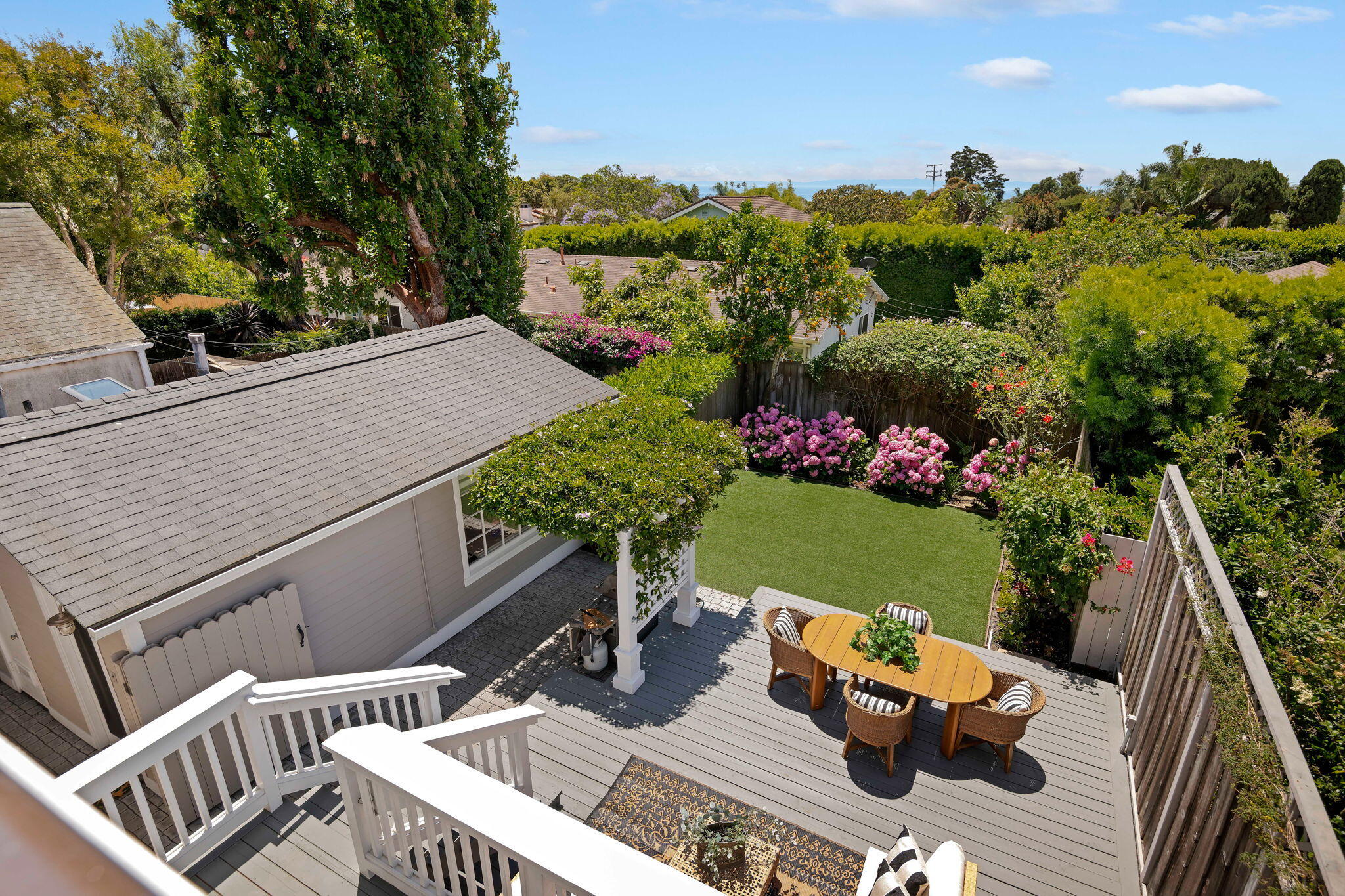 2129 Red Rose Way Santa Barbara, CA 93109 - Photo 18 of 44 a view of a chairs and table on the roof deck