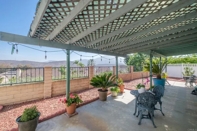 a outdoor space with furniture