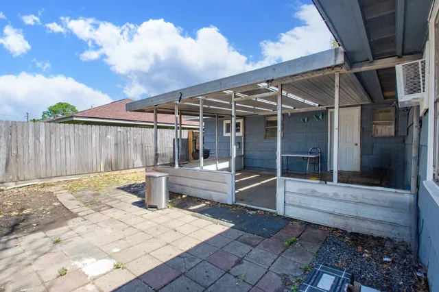 a view of backyard with green space