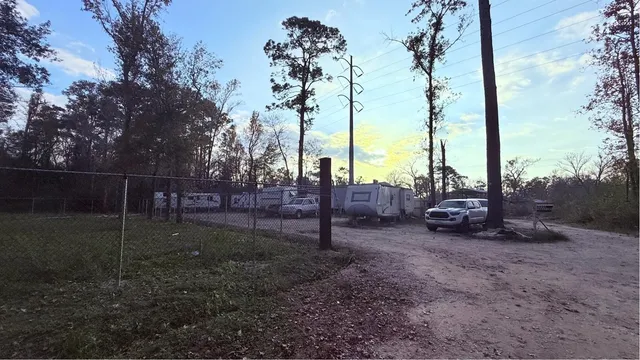 a view of a park with slide