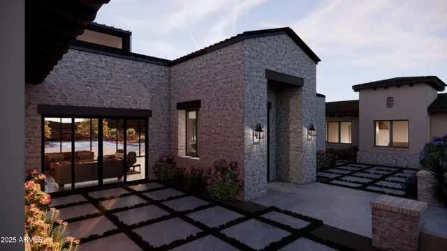 a view of a backyard of the house