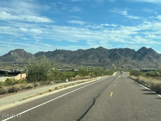 a view of a street with a view of house