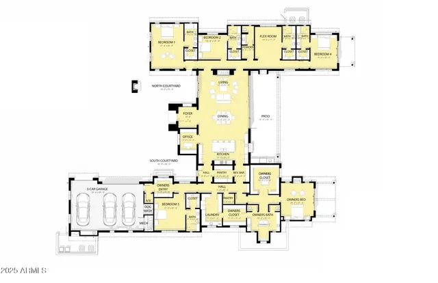 a view of a mountain from a yard