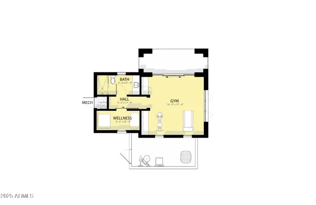 a view of a dry yard with wooden fence