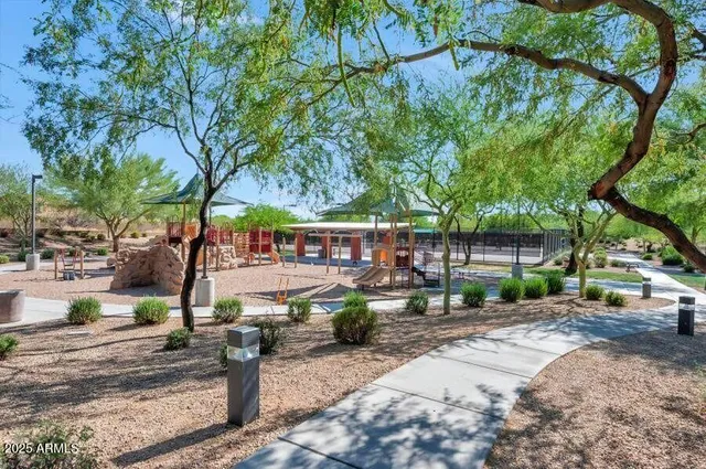 a view of a park with tree s