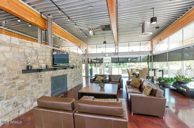 a outdoor living space with patio furniture and a potted plant