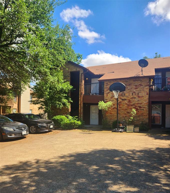 a view of a street with houses