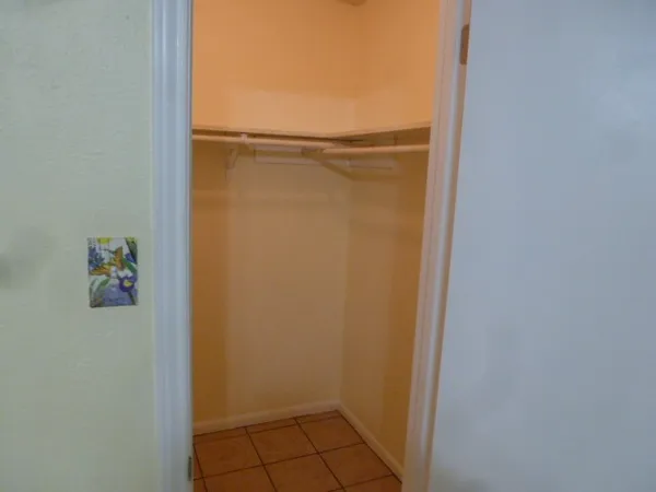 a bathroom with a glass door