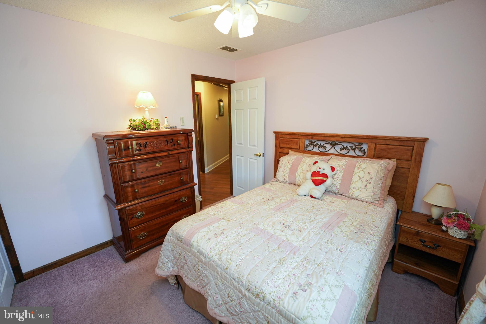 27949 Phoenix Church Road Marion Station, MD 21838 - Photo 61 of 82 a bedroom with a bed and a chandelier