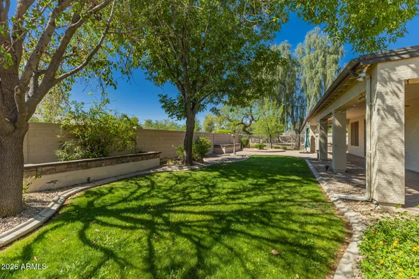 a view of yard with green space