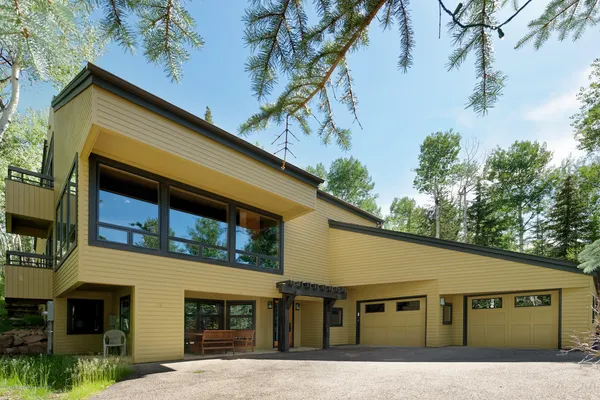 a front view of a house