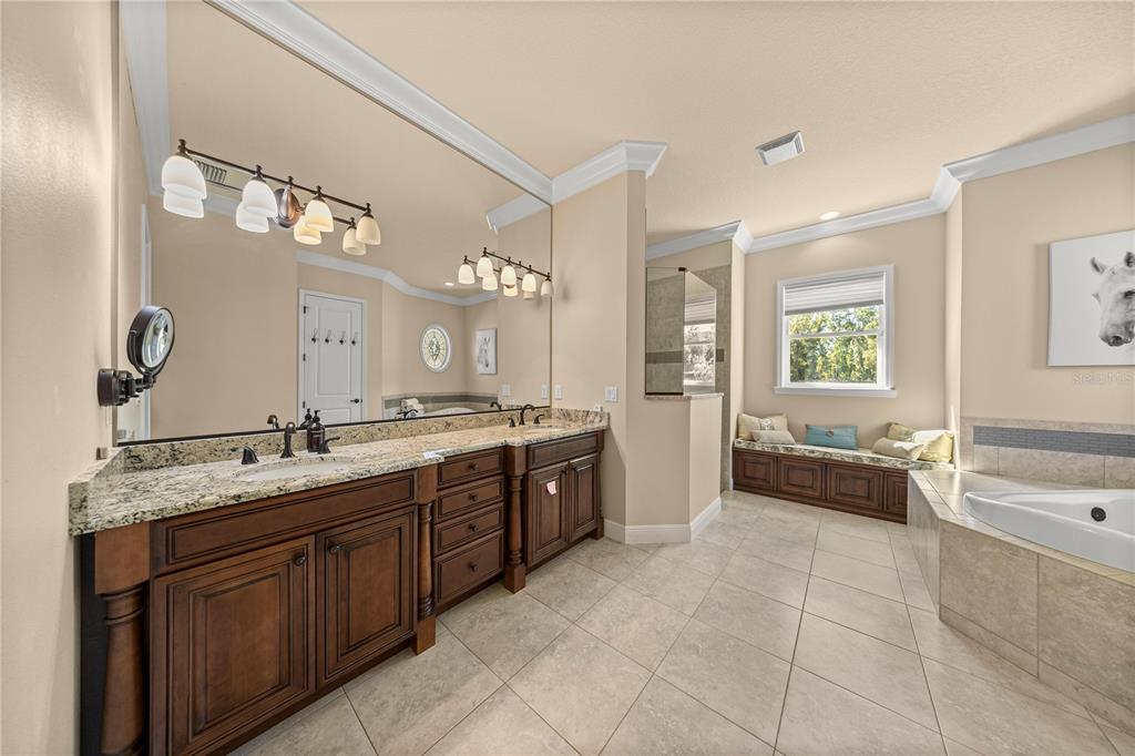 4681 Northwest 101st St Road Ocala, FL 34482 - Photo 17 of 33 a large bathroom with a large tub and sink