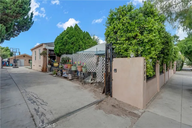 an outdoor space with patio