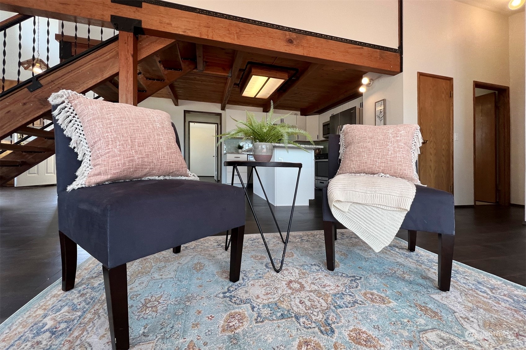 220 East Olympic Drive Grapeview, WA 98546 - Photo 10 of 40 a view of a livingroom with furniture and a potted plant