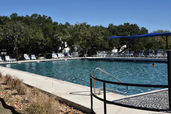 a view of street with sitting area