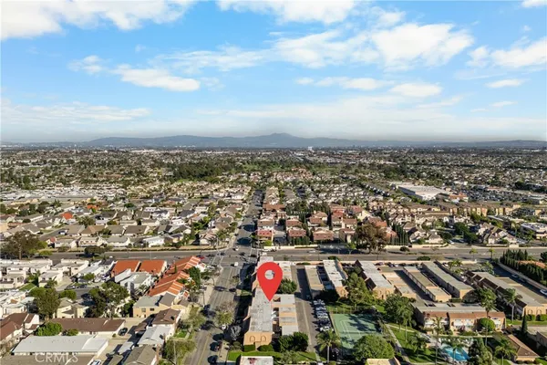 an aerial view of multiple house