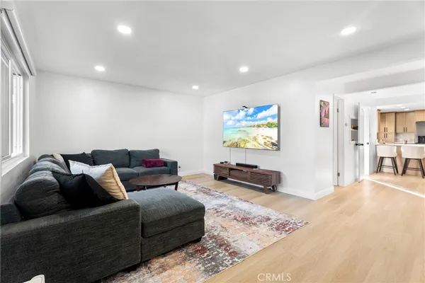 a living room with furniture and a couch
