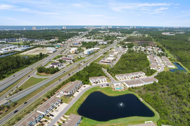 an aerial view of a city