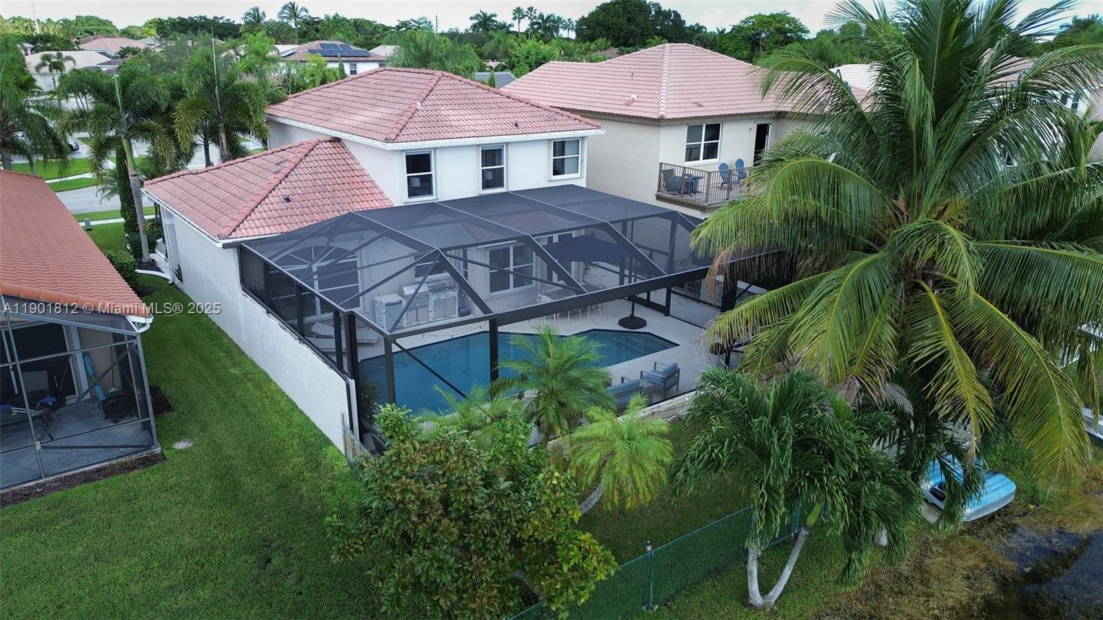 18004 Southwest 20th Street Miramar, FL 33029 - Photo 41 of 49 an aerial view of a house with garden space and a street view