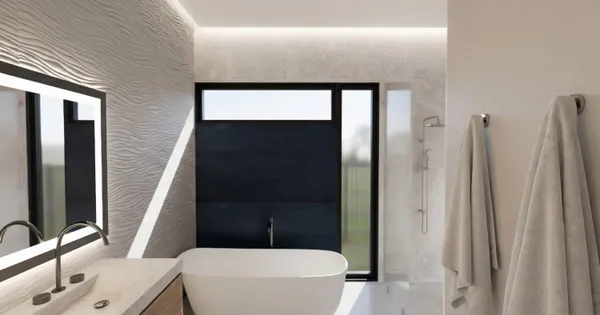 a bathroom with a toilet sink and a mirror