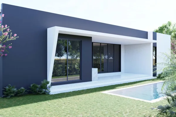 a view of an entrance of house