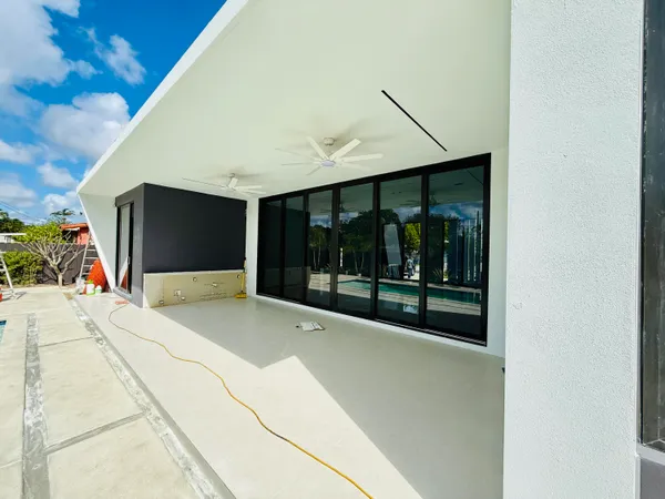 a very nice looking room with a large window