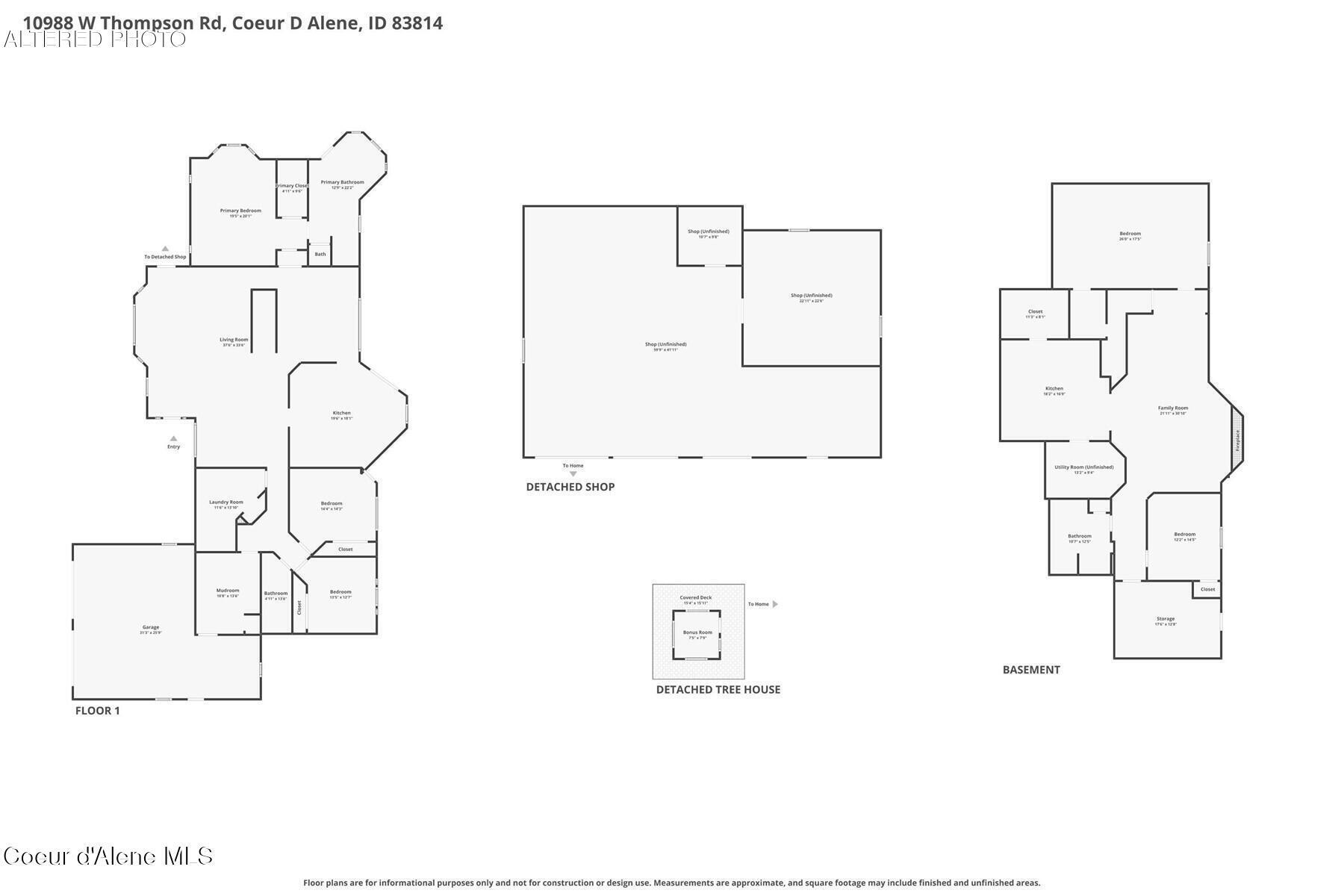 10988 West Thompson Road Coeur D'Alene, ID 83814 - Photo 70 of 71 Floor Plans Combined