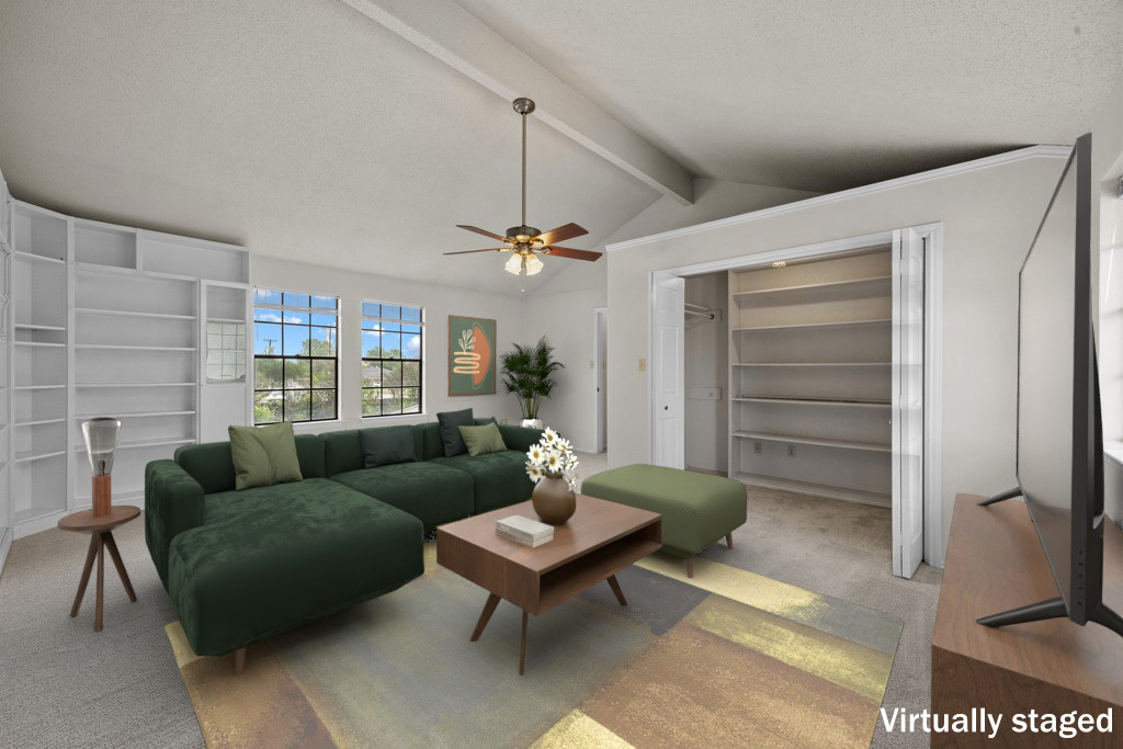 1000 West Noton Street Pflugerville, TX 78660 - Photo 30 of 35 a living room with furniture and a ceiling fan