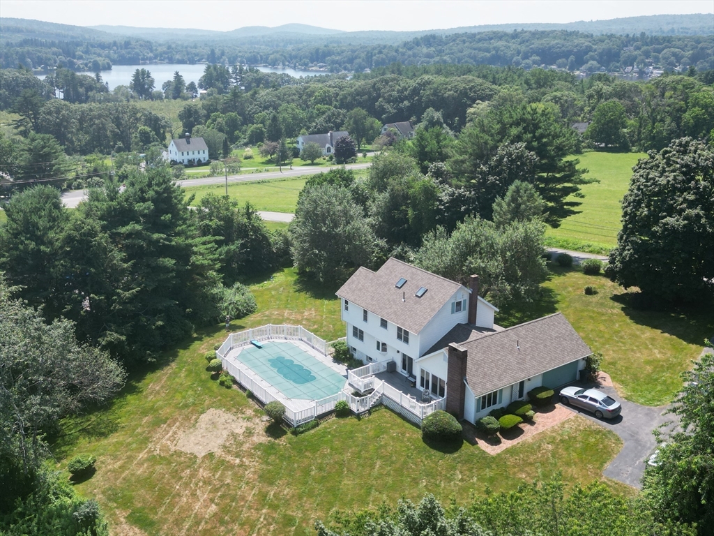 9 Birch Hill Road West Brookfield, MA 01585 - Photo 2 of 38 an aerial view of a house with garden space and lake view