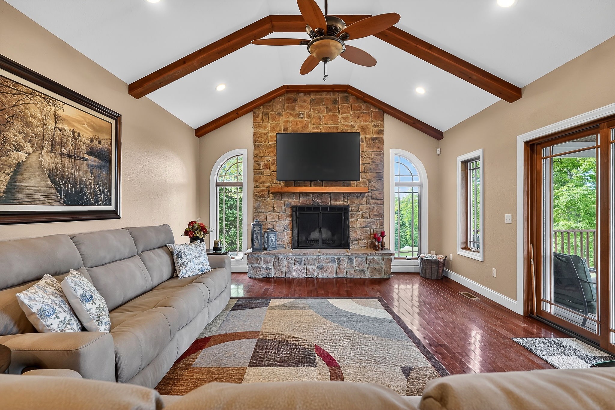 933 John Henry Lewis Road Dunlap, TN 37327 - Photo 63 of 100 a living room with furniture and a fireplace