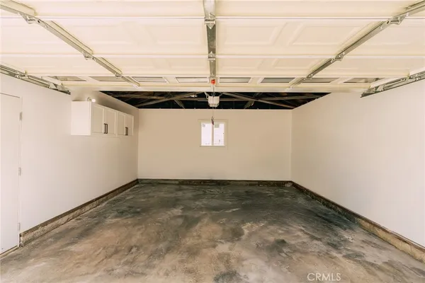 a view of a garage