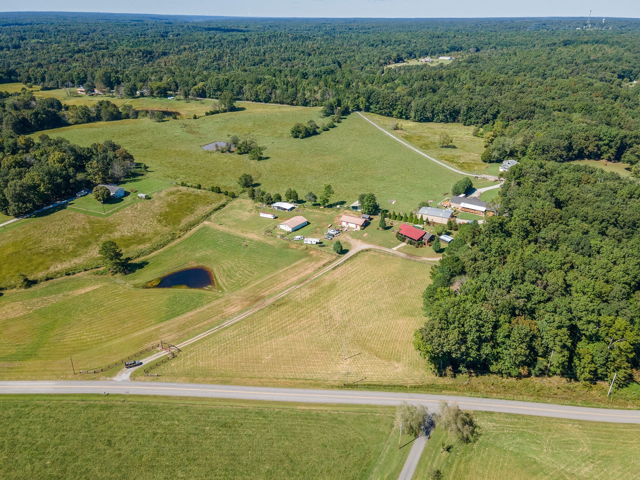 580 Eno Road Dickson, TN 37055 - Photo 31 of 48 an aerial view of a house with a yard