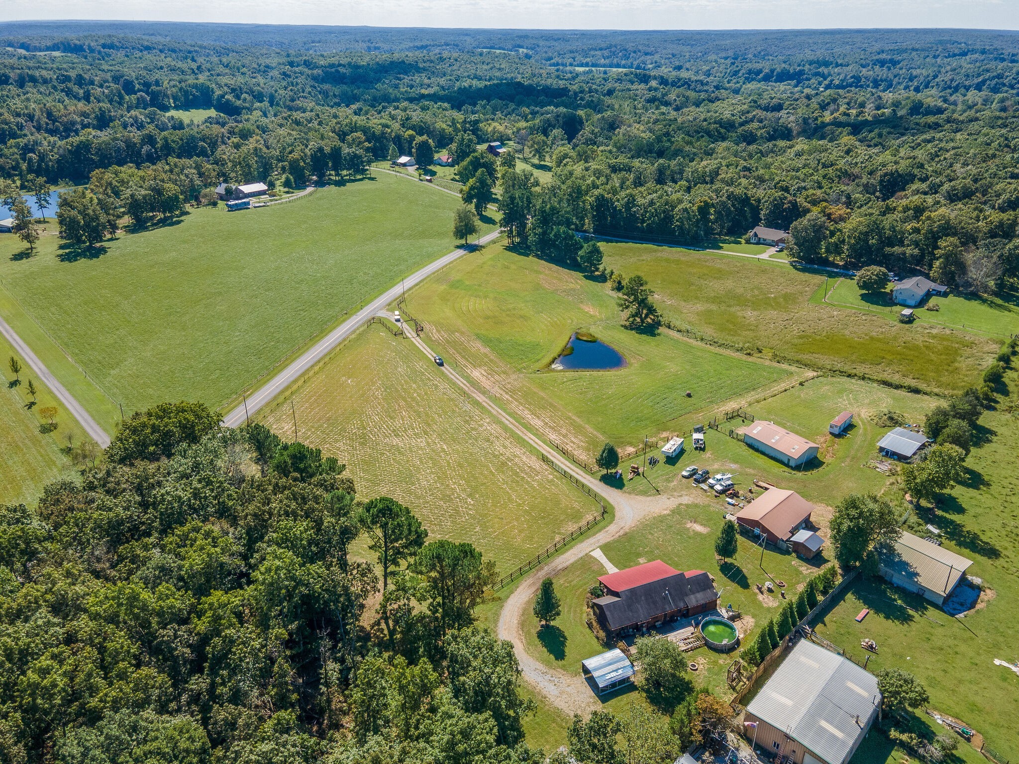 580 Eno Road Dickson, TN 37055 - Photo 36 of 48 an aerial view of a pool