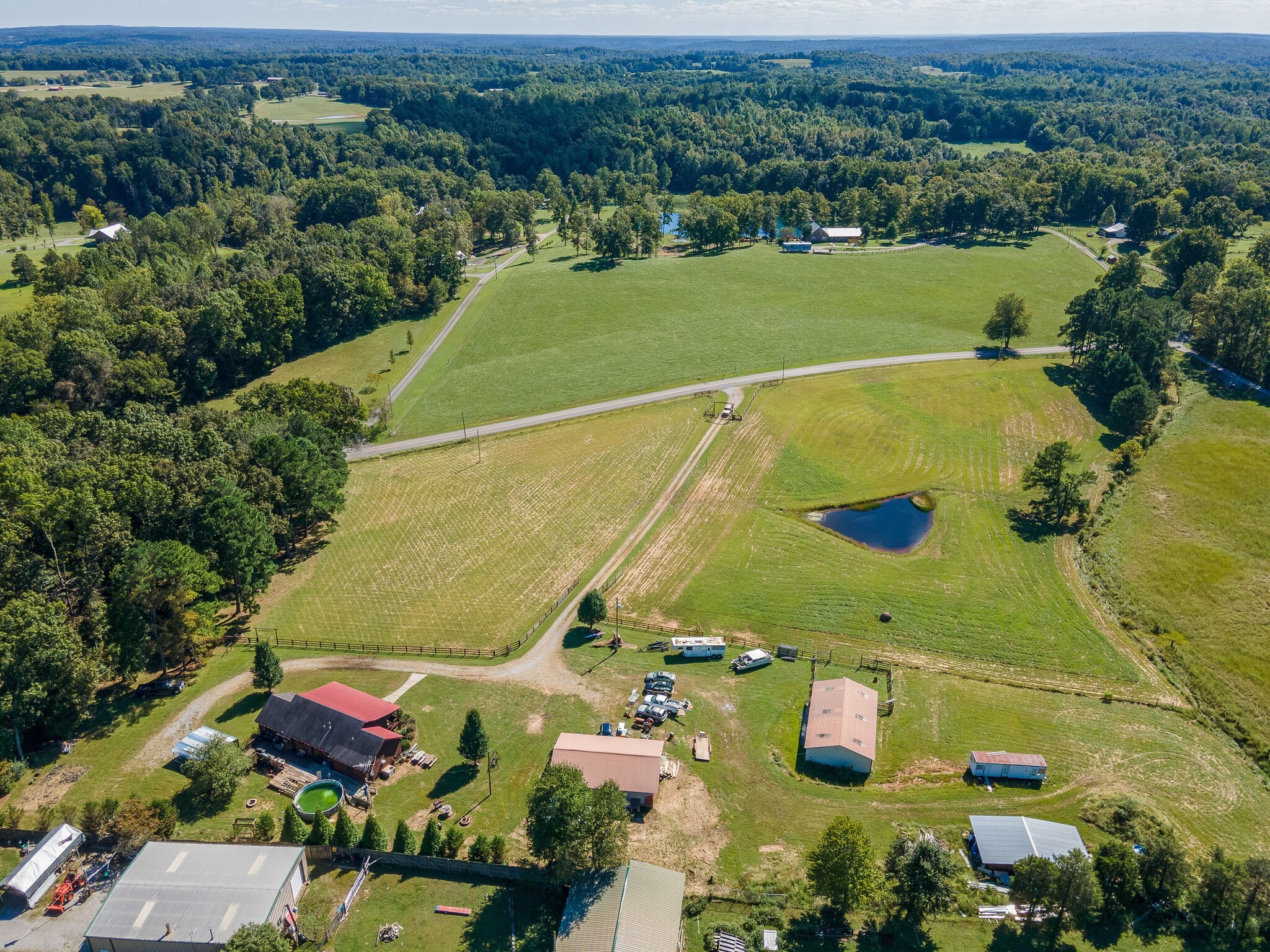 580 Eno Road Dickson, TN 37055 - Photo 39 of 48 an aerial view of tennis court