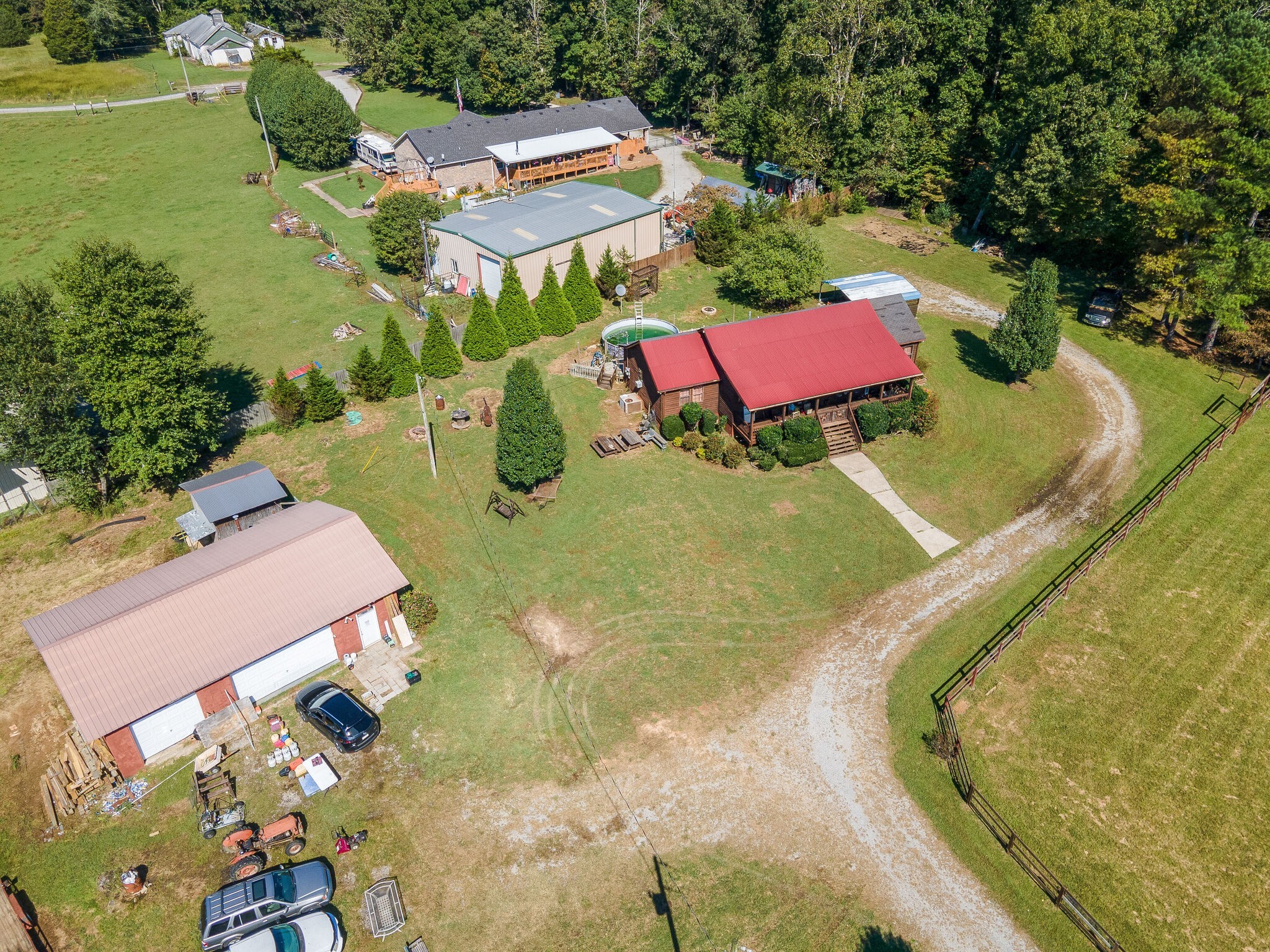 580 Eno Road Dickson, TN 37055 - Photo 41 of 48 an aerial view of a house with outdoor space
