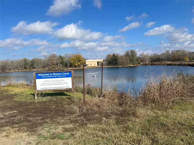 a view of a lake with outside space