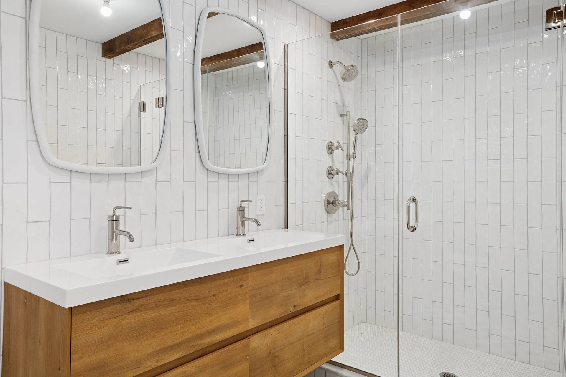266 Water Mill Towd Road Water Mill, NY 11976 - Photo 14 of 20 a bathroom with a sink mirror and shower