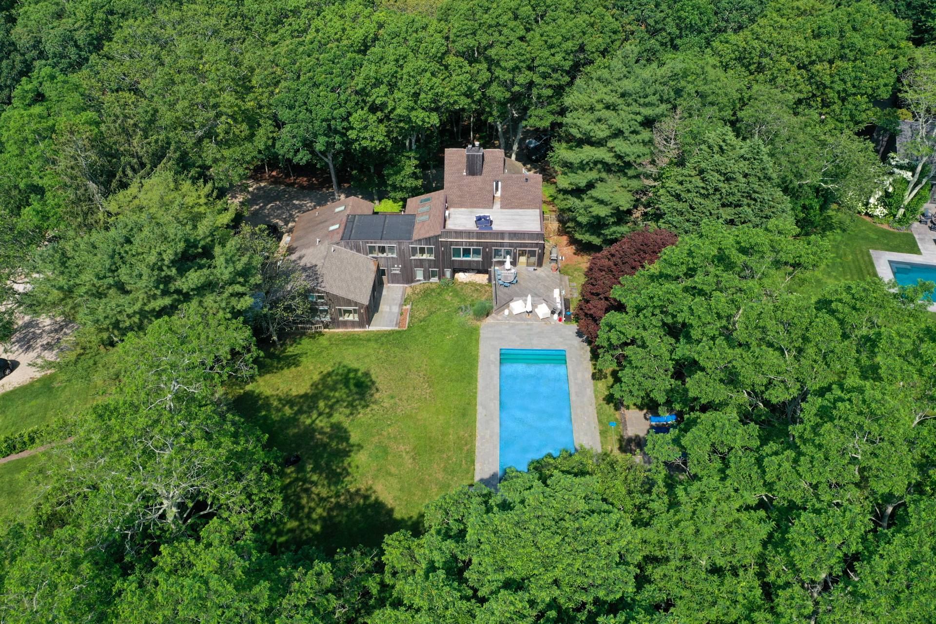 266 Water Mill Towd Road Water Mill, NY 11976 - Photo 20 of 20 an aerial view of a house with a garden