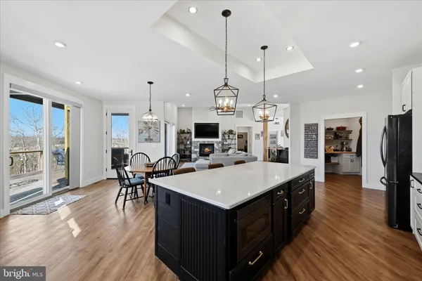 a view of house with wooden floor
