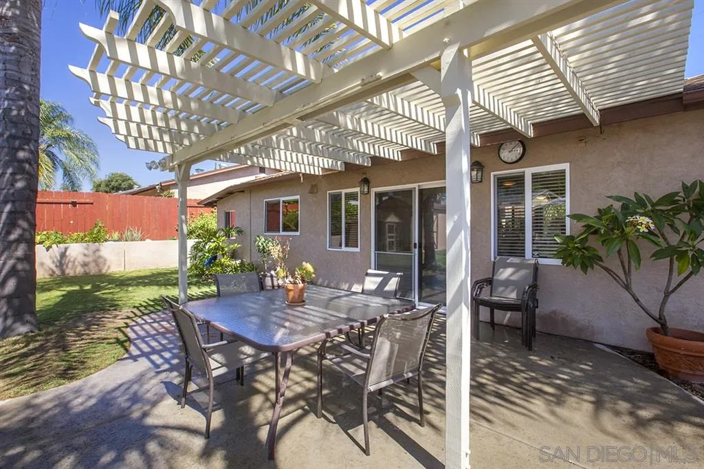 9228 Bellagio Road Santee, CA 92071 - Photo 16 of 25 a view of a patio with table and chairs and potted plants