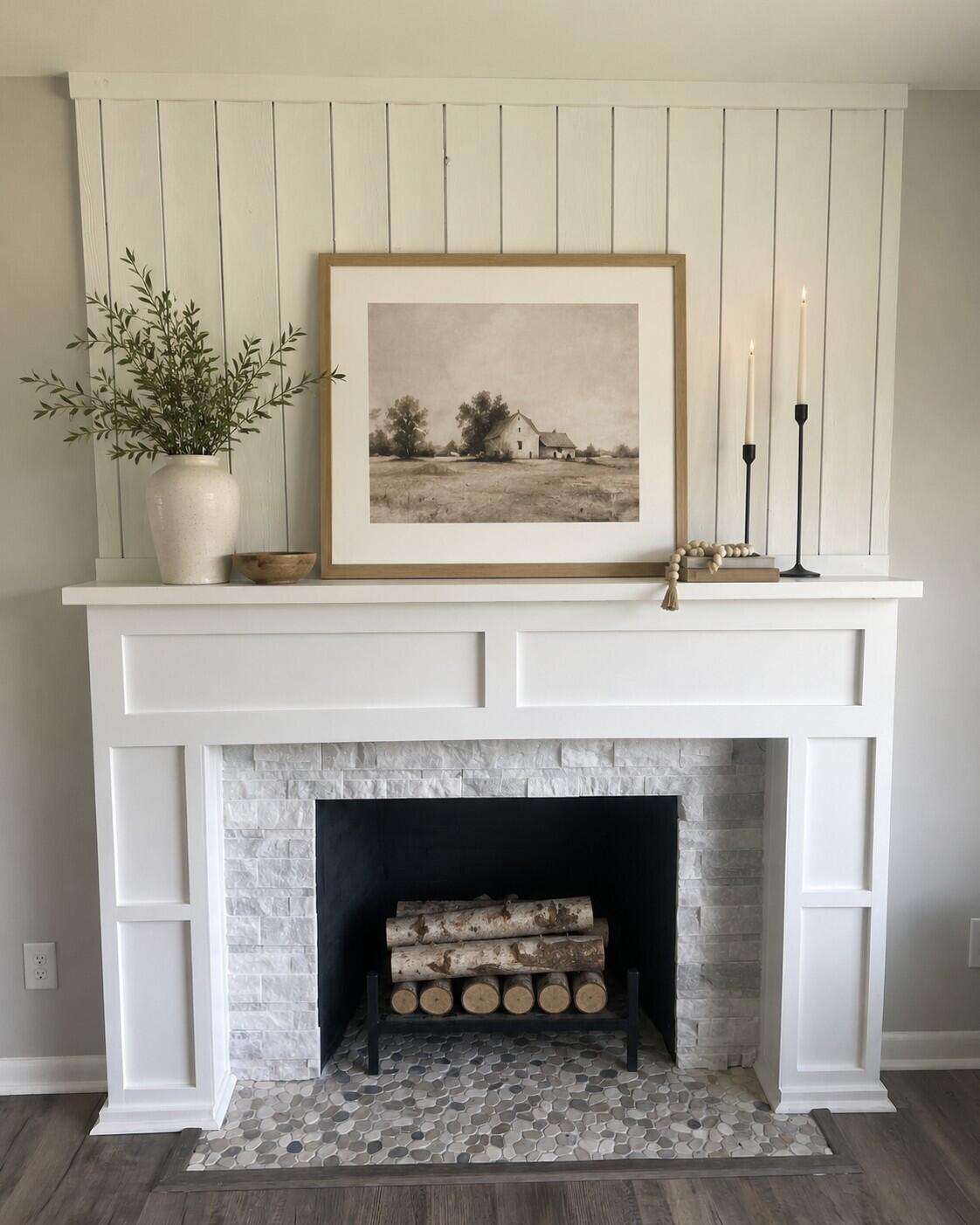 134 Woodside Road Sumter, SC 29150 - Photo 11 of 21 Upclose Fireplace Staged AI