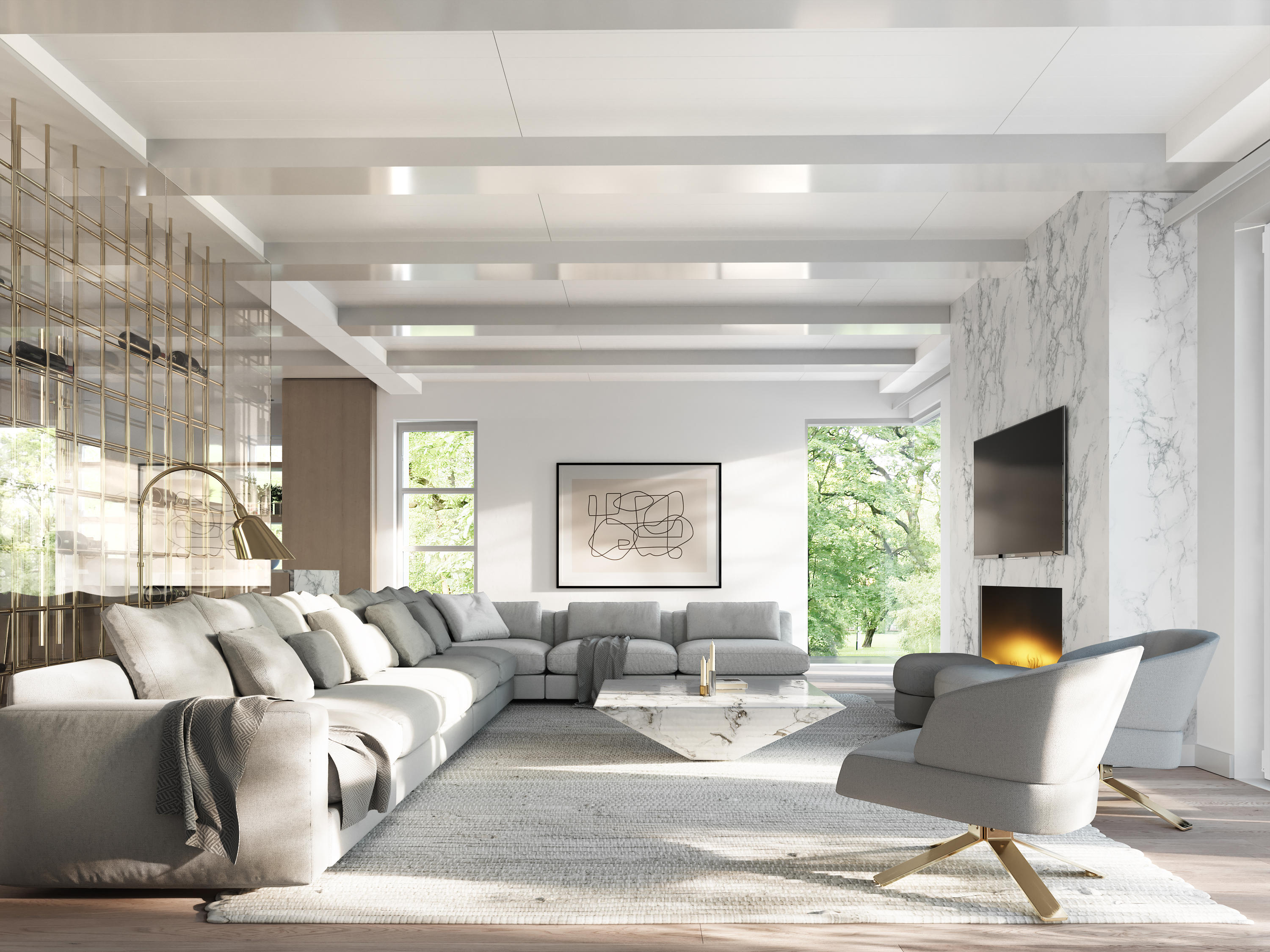 8 Locust Hill Road Darien, CT 06820 - Photo 3 of 10 a living room with furniture and a large window