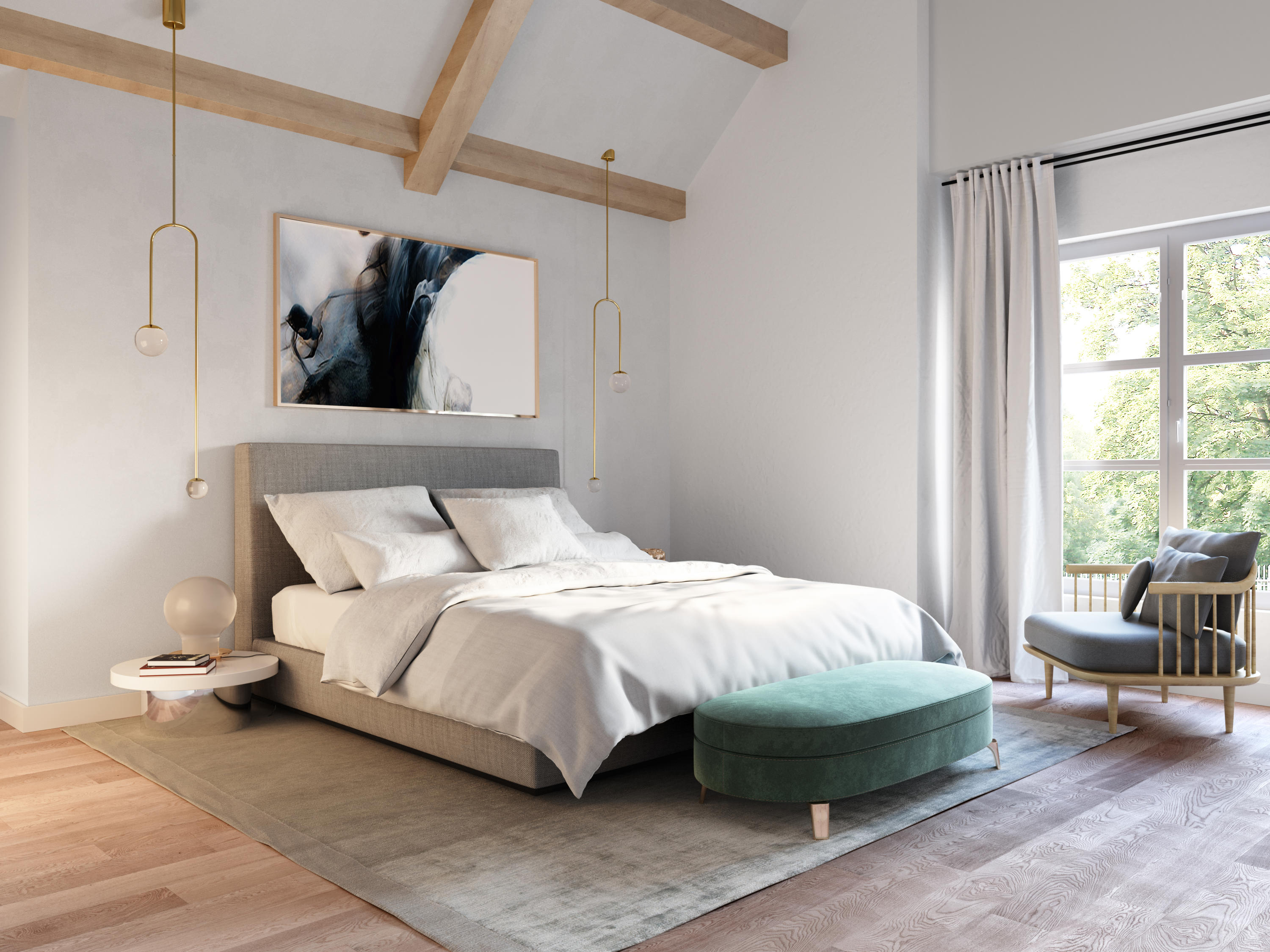 8 Locust Hill Road Darien, CT 06820 - Photo 6 of 10 a bedroom with a bed and a couch