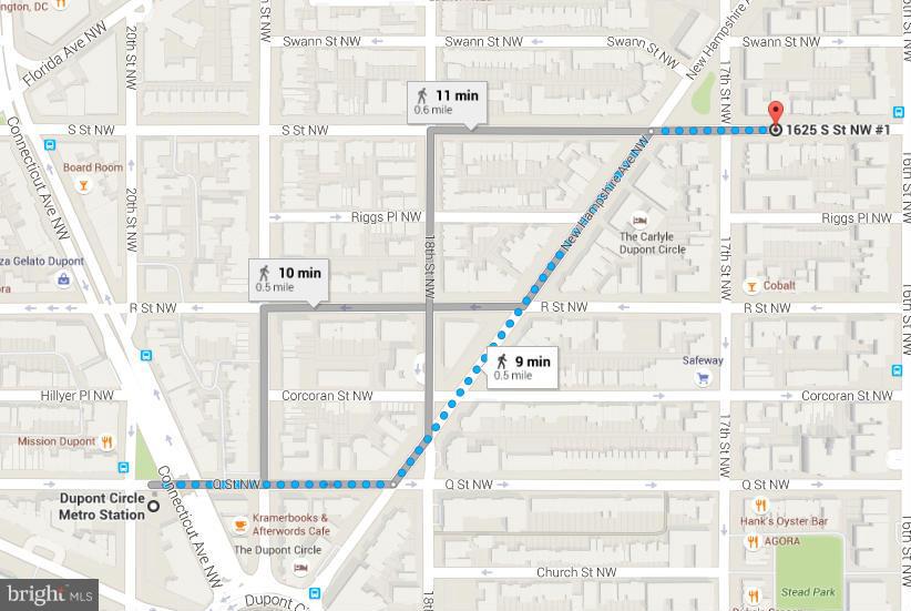 1625 S Street Northwest, Unit 1 Washington, DC 20009 - Photo 29 of 30 0.5 mi to DuPont Metro