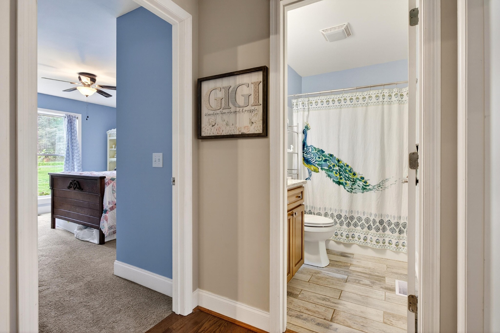 2181 Curbow Bridge Road Old Fort, TN 37362 - Photo 35 of 56 a bathroom with a sink and a mirror
