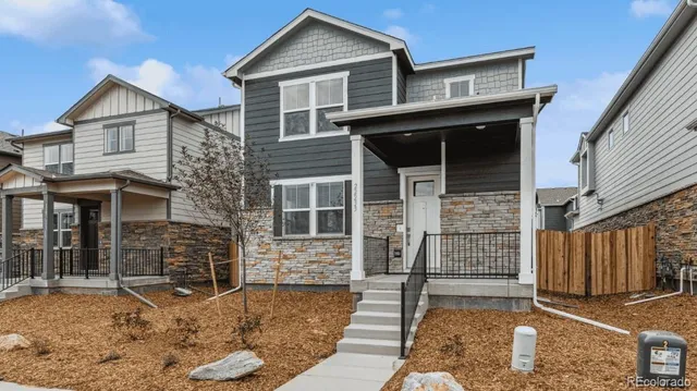 front view of a house with an window