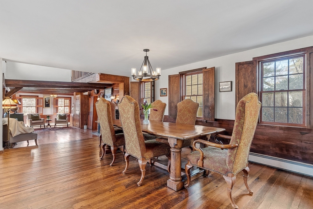 291 Still River Road Harvard, MA 01451 - Photo 9 of 42 a view of a dining room with furniture window and wooden floor